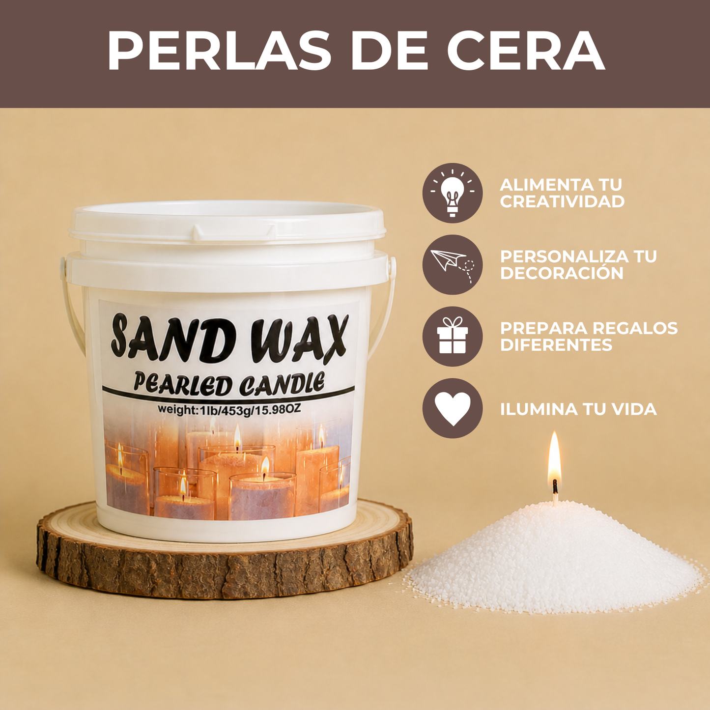 Perlas de Cera para Velas DustiPlus (453 gr)